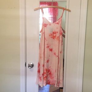 Orange/pink and white tie dye dress Justify